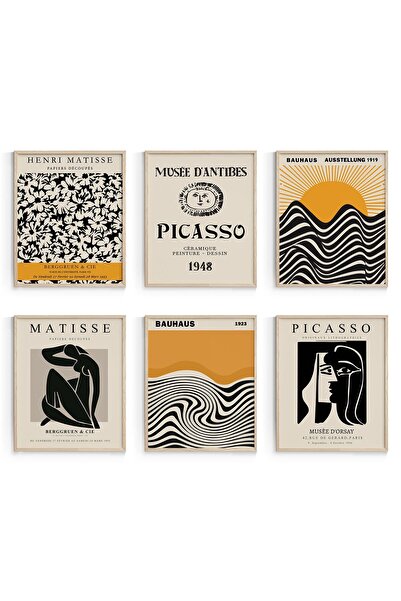 ALAYRA International ملصقات ألايرا ماتيس لتزيين الغرف، ملصق جداري بخطوط تجريد...