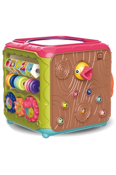 mavio Jucarie interactiva si educativa bebelusi, 6 in 1, cub cu elemente rota...