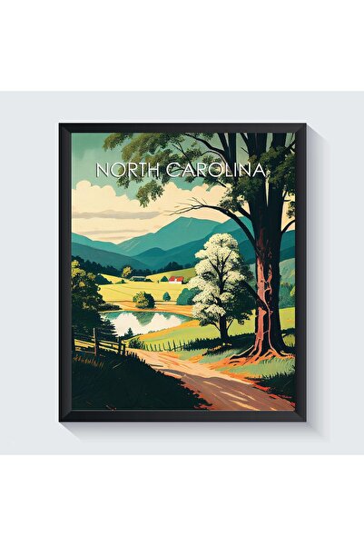 ALAYRA International ALAYRA North Carolina Art Print, North Carolina Poster W...