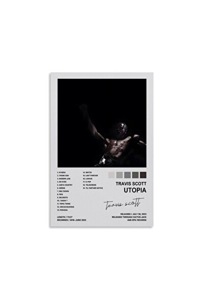 ALAYRA International ملصق غلاف ألبوم ألايرا "يوتوبيا" - لوحة جدارية فنية مطبوعة على قماش