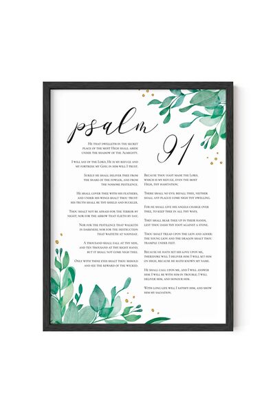ALAYRA International ALAYRA Psalm 91 Wall Art - Bible Verses Wall Art, Religi...