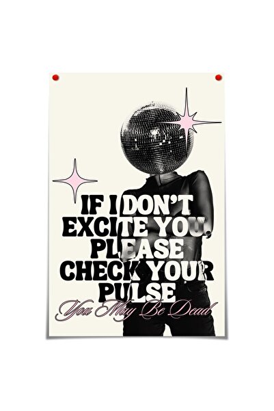 ALAYRA International ألايرا بيتيلر: إذا لم أثر حماسك، فالرجاء فحص نبضك. لوحة جدارية قماشية، ملصق ديسكو فانكي