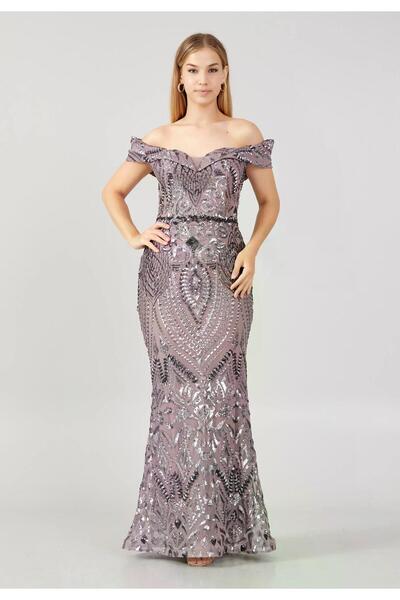 MAXXE 5681PAY PANO PAYETLİ ABİYE ELBİSE