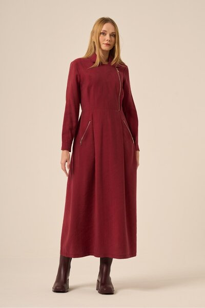 FTZ WOMEN Ftz Women's Modal Dress Burgundy 31183