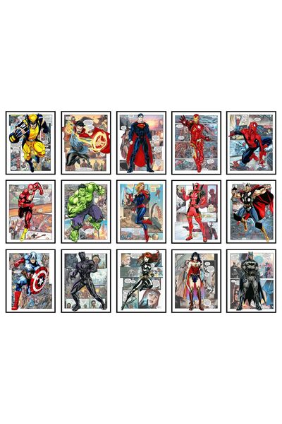 ALAYRA International ALAYRA Superhero Posters - Super Hero Room Decor for Boy...