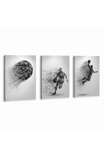 ALAYRA International ALAYRA Canvas Wall Art Basketball Particle Silhouette Sp...