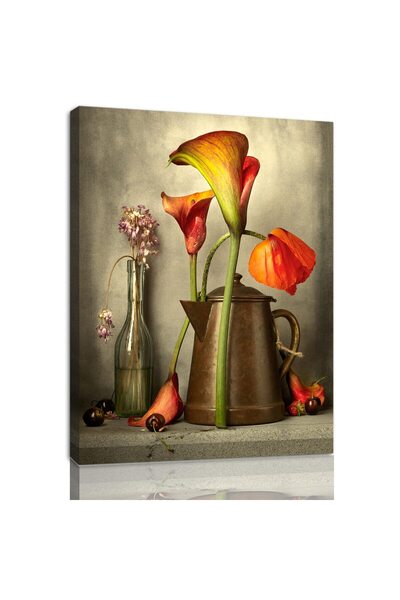 ALAYRA International لوحة جدارية ريفية مزينة بالزهور من ALAYRA، بتصميم عتيق، ...