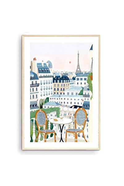 ALAYRA International لوحة فنية مطبوعة من باريس من تصميم ألايرا، لوحة جدارية لبرج إيفل، فرنسا، ملصق باريسي، ديكور باريسي، هدية باريسية.