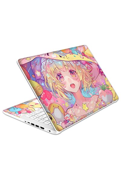 ALAYRA International ملصق حماية للكمبيوتر المحمول ALAYRA HP 14 بوصة - ملصق غطاء كمبيوتر محمول بتصميم فتاة كاواي، لا حاجة للقص، لا يسبب فقاعات هواء.