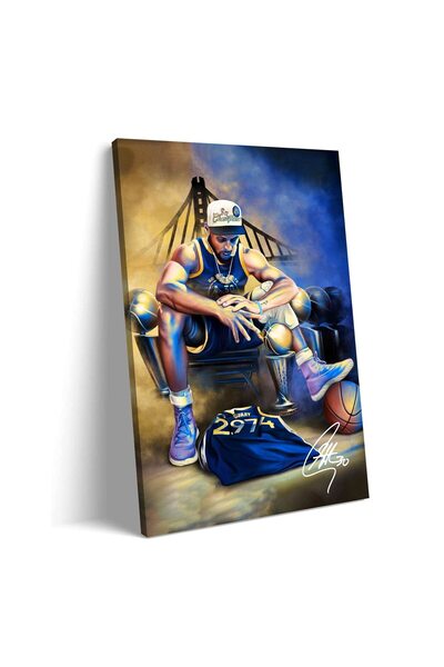 ALAYRA International ملصق ألايرا ستيفن كاري، لوحة جدارية قماشية، ملصقات كرة ا...