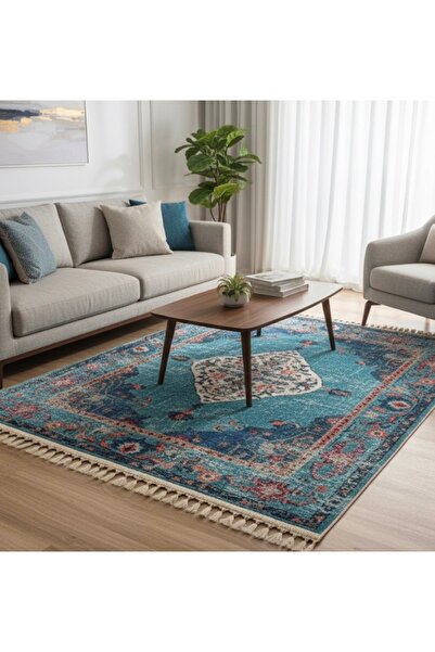 dekorug Bambu Premium Etnik Desenli Salon Halısı, Koridor Halısı, Yatak Odası...