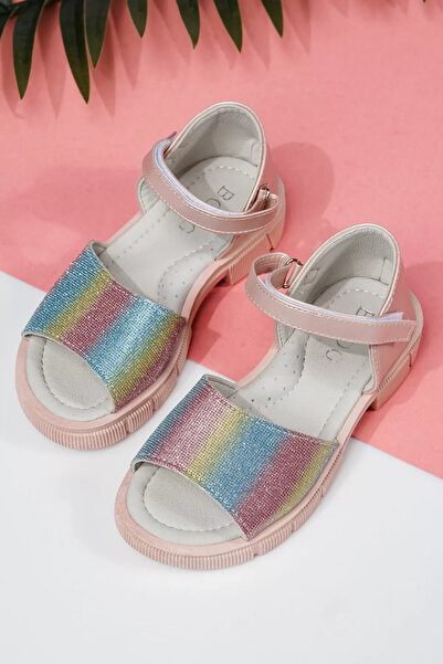 Zaira Ροζ σανδάλια για κορίτσια από οικολογικό δέρμα Yvette #21938 - 36