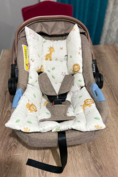 Ponchik % 100 Pamuk Puset ve Oto Koltuğu Minderi | Bolcuk Silikon Dolgulu