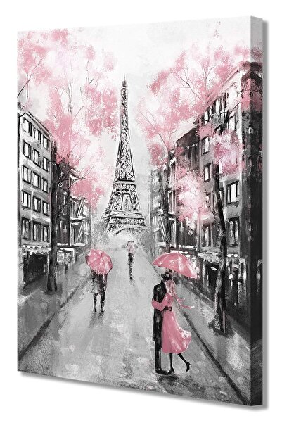 ALAYRA International لوحة جدارية من قماش الكانفاس تصور مشهداً لشارع باريسي، ح...