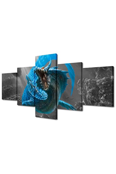 ALAYRA International ALAYRA Canvas Wall Art Decor Fantasy Dragon Undersea Lan...