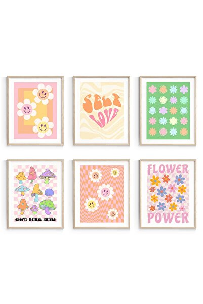 ALAYRA International ديكور حائط باستيل دانماركي من ألايرا مستوحى من السبعينيا...