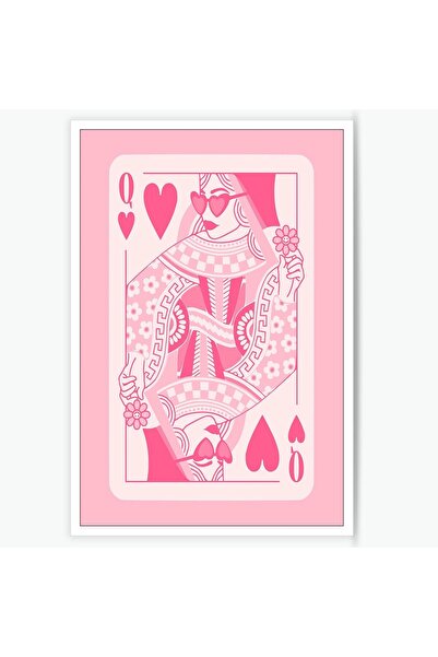 ALAYRA International ALAYRA Oulores Pink Queen of Hearts Canvas Wall Art Prep...