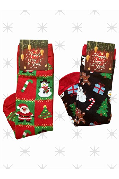 REIZ Christmas Themed Cotton Unisex Socks Set of 2