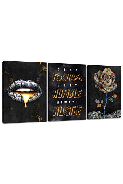 ALAYRA International ALAYRA Motivational Hustle Wall Art Inspirational Flower...