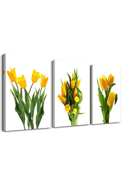 ALAYRA International ALAYRA modern Yellow tulip plants flowers Canvas wall ar...