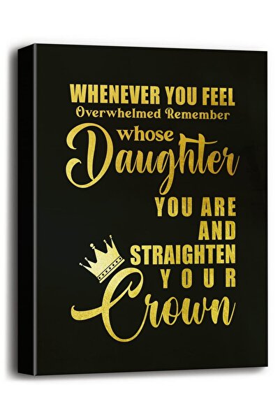 ALAYRA International ALAYRA Canvas Wall Art Inspirational Quote, Girls Bedroo...