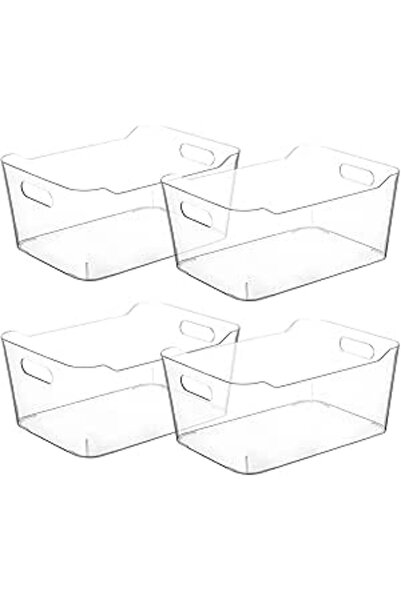 4as 4A.S Transparent Multi-Purpose Storage Box with Handles