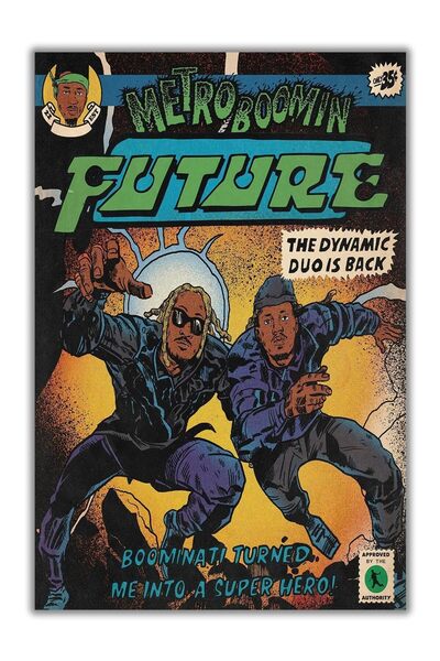 ALAYRA International ملصق ألبوم موسيقى ألايرا فيوتشر فينتج، لوحات فنية جدارية مطبوعة على قماش، مستوحاة من القصص المصورة والقصص المصورة.