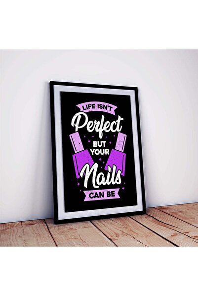 ALAYRA International ملصق فني أظافر ألايرا مع إطار لتزيين الغرفة والمنزل، جود...