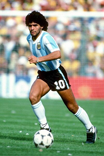 ALAYRA International ألايرا - دييغو مارادونا - أسطورة كرة القدم - ملصق رياضي - ملصق صغير (ورق، 12 × 17 بوصة)