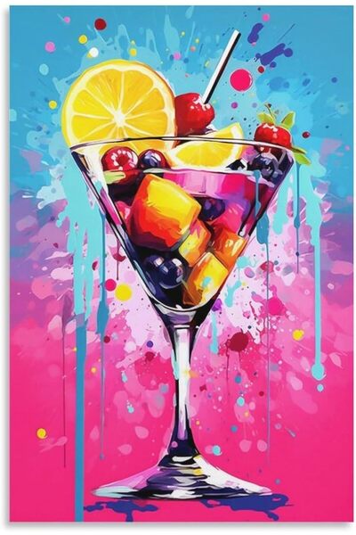 ALAYRA International لوحة جدارية قماشية للمطبخ من ALAYRA، ملصق شوكة لغرفة الطعام، صور عتيقة مميزة ذات طابع جمالي