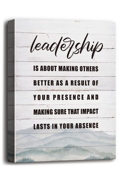 ALAYRA International لوحة جدارية قماشية تحمل اقتباسات قيادية من ألايرا، ملصقا...