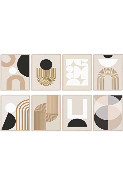 ALAYRA International ALAYRA Abstract Boho Wall Art Prints Set of 6, Minimalis...