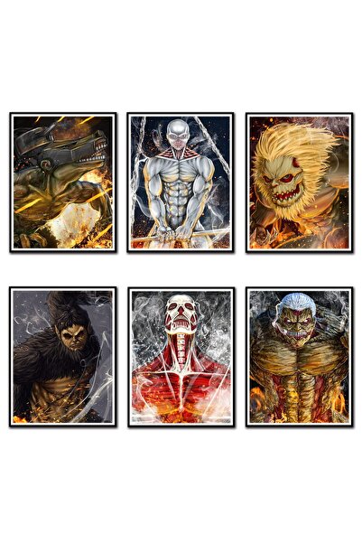 ALAYRA International مجموعة ملصقات ألايرا من أنمي هجوم العمالقة، لوحة جدارية ...