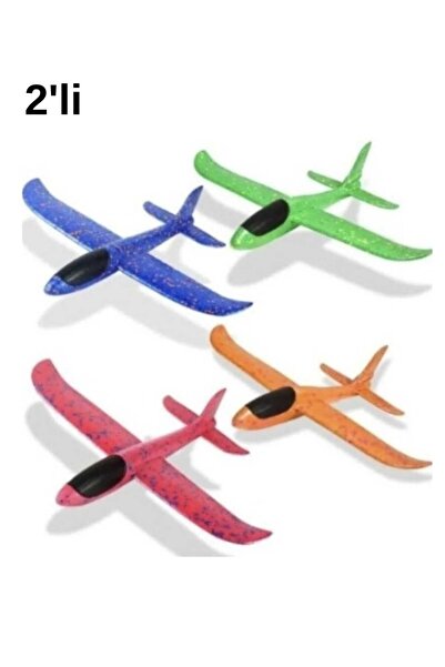 skycott 2Lİ Çocuk Oyuncak Köpük Uçak El Planörü Elle Atılan Eğlenceli Uçak KARIŞIK RENK