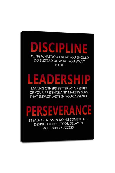 ALAYRA International ملصق تحفيزي للانضباط والقيادة والمثابرة من ألايرا، لوحة ...