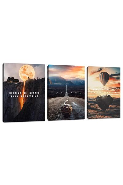 ALAYRA International لوحة جدارية تحفيزية كبيرة من ALAYRA، ديكور جداري للمكتب،...