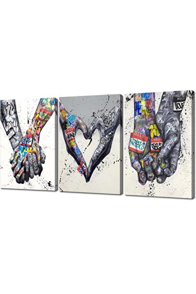 ALAYRA International مجموعة ألايرا الفنية الجدارية المكونة من 3 قطع، ديكور جد...