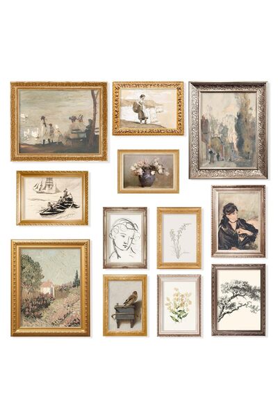 ALAYRA International ملصقات ALAYRA عتيقة لتزيين الغرف - ديكور جداري عتيق، ديكور ريفي فرنسي،