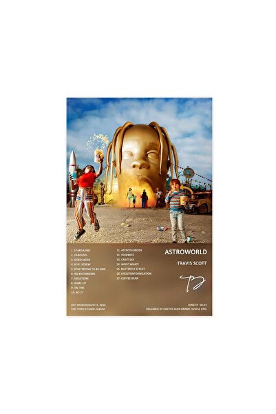 ALAYRA International ملصق ألايرا ترافيس سكوت غلاف ألبوم أستروورلد ملصق قماشي ديكور غرفة نوم رياضة