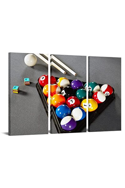 ALAYRA International ALAYRA - Large 3 Piece Wall Art Colorful Billiard Balls ...