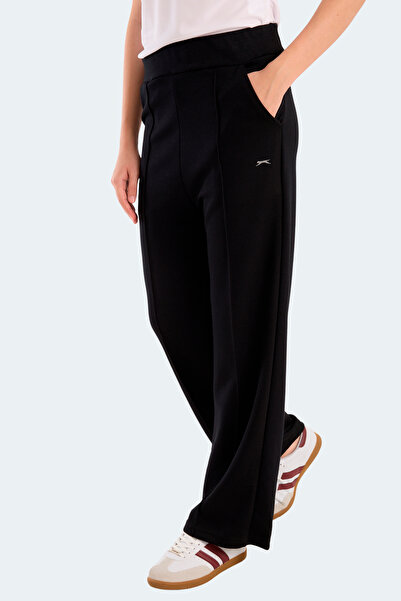 Slazenger Pantaloni de sport negri cu picioare largi pentru femei VILLE CZG