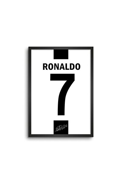 ALAYRA International ALAYRA Ronaldo Jersey Black and White Jersey Wall Decora...