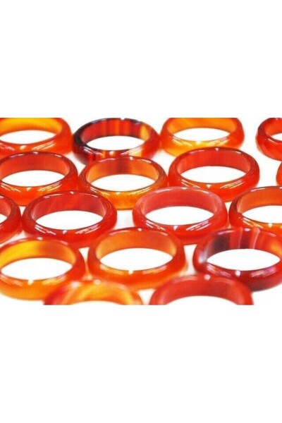 ihvan online 25 Pieces Red Agate Rings