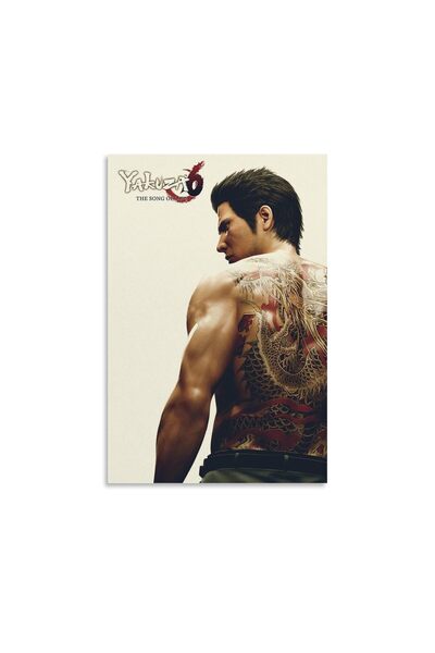 ALAYRA International ملصق لعبة ياكوزا 6: أغنية الحياة، لوحة جدارية قماشية، ملصقات لغرفة المعيشة