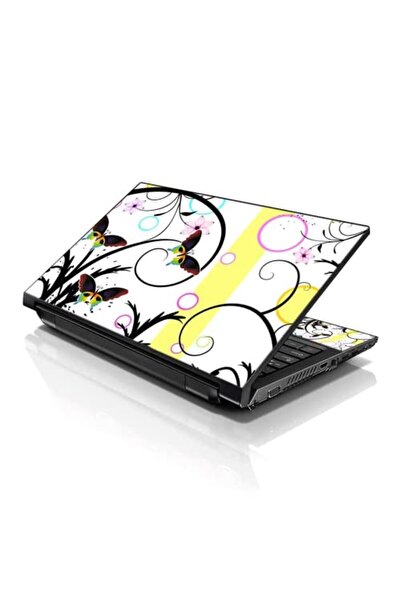 ALAYRA International غطاء حماية للكمبيوتر المحمول ALAYRA مقاس 15 و15.6 بوصة، مزين بنقشة زهور وفراشات ملونة، متوافق مع أجهزة HP وDell وLenovo.