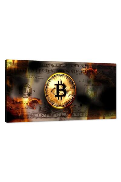 ALAYRA International ملصقات عصرية ملهمة مؤطرة من ALAYRA، تعرض عملات البيتكوين والدولار الأمريكي، فن جداري إبداعي.