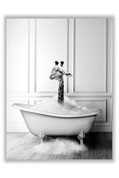 ALAYRA International ملصق حمام ALAYRA المرح بتصميم زرافة صغيرة لطيفة - بدون إ...