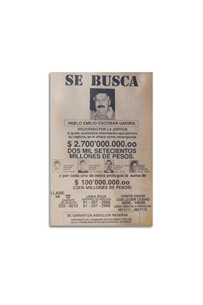 ALAYRA International ملصق ألايرا بابلو إسكوبار، ملصق ريترو، لوحة ديكور، ملصقات جدارية قماشية، صورة فنية