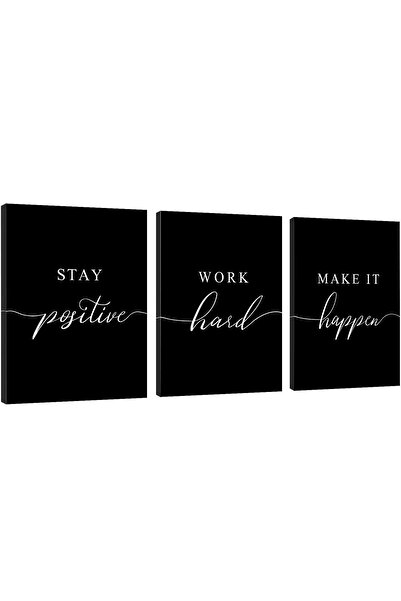 ALAYRA International لوحة "اعمل بجد" من ألايرا، لوحة جدارية قماشية مؤطرة تحمل...