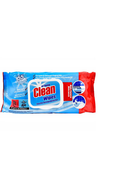 Home Clean Universal surface cleaning wipes, At Home Clean, pack of 55, fresh scent